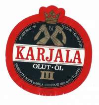 Karjala III  Olut     -  olutetiketti