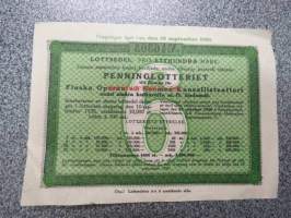 Raha-arpa, Raha-arpajaiset / Penninglotteriet, Arpalippu - Lottsedel 6 / 1930 nr 46305