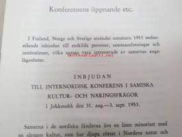 Sámiid dilit - Föredrag vid den Nordiska samekonferensen Jokkmol 1953 - Svensk, norsk och finsk utgåva