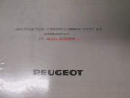 Peugeot 204 ja 304 lämmityslaitteen Schneebeli-Chabaud tyyppi B2P asennusohjeet - katso kuvista sisältöä ja mallimerkintöjä tarkemmin
