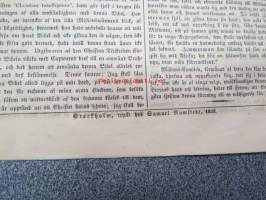 Missions-Tidning 1852 nr 7, ruotsinkielinen lähetyslehti, hyvä postitaksaleimaus