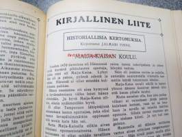 Nuori voima 1910 -sidottu vuosikerta, sisältää varsinaiset lehdet + Kirjallinen liite + Nuorison oma liite -sivustot