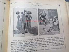 Nuori voima 1910 -sidottu vuosikerta, sisältää varsinaiset lehdet + Kirjallinen liite + Nuorison oma liite -sivustot