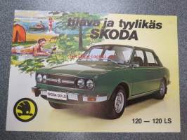 Skoda 120-120 LS -myyntiesite  (vihreä Skoda kuvassa)