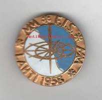 Lahti MM 1958  - neulamerkki  rintamerkki