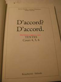 d&#039;accor d ? d&#039;accord. textes  coursa 4.5.6 / II