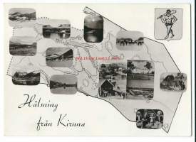 Kiruna - paikkakuntapostikortti kulkenut 1946