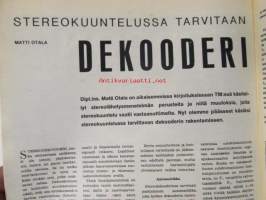 Tekniikan Maailma 1967 nr 11 sis. mm. seur. artikkelit / kuvat / mainokset;                                 Stereokuuntelussa tarvitaan dekooderi, Retkiauto R4,