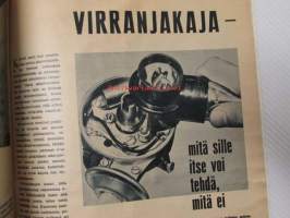 Tekniikan Maailma 1967 nr 1 sis. mm. seur. artikkelit / TM koeajossa ALfa Romeo Giulia T.I., Virranjakaja - Mitä sille itse voi tehdä, mitä ei