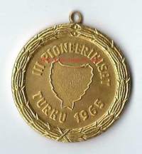 III Pioneerikisat Turku 1965 - mitali  40 mm