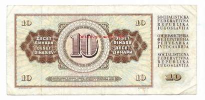 Jugoslavia 10 dinara  1968  seteli