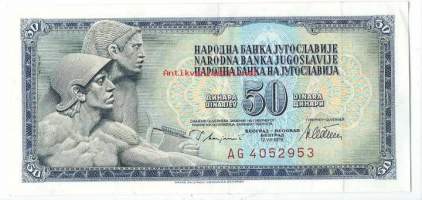 Jugoslavia 50 dinara  1968  seteli