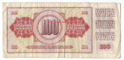 Jugoslavia 100 dinara  1978  seteli