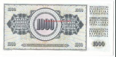 Jugoslavia 1000 dinara  1978  seteli