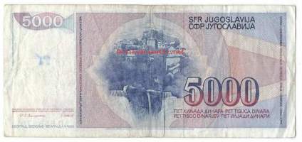 Jugoslavia 5000 dinara  1985  seteli