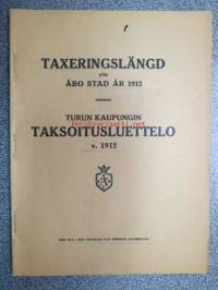 Turun kaupungin taksoitusluettelo v. 1912 - Taxeringslängd för Åbo stad år 1912 -verokalenteri