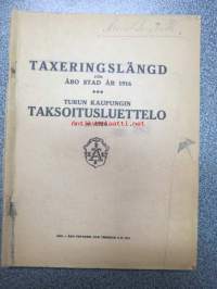 Turun kaupungin taksoitusluettelo v. 1916 - Taxeringslängd för Åbo stad år 1916 -verokalenteri