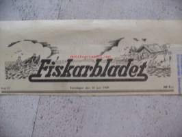 Fiskarbladet 30.6.1949 , sanomalehden nimiotsikko leike / sanomalehtien ilmoituskeskus