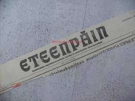 Eteenpäin, Kymenlaakson sos dem työväen ja pienviljelijäin äänenkannattaja 2.6.1949 , sanomalehden nimiotsikko leike / sanomalehtien ilmoituskeskus