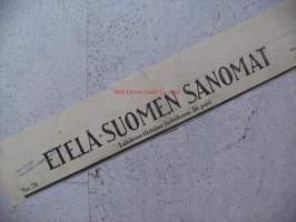 Etelä-Suomen Sanomat  26.4.1949  , sanomalehden nimiotsikko leike / sanomalehtien ilmoituskeskus