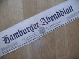 Hamburger Abendblatt 22.6.1949 , sanomalehden nimiotsikko leike / sanomalehtien ilmoituskeskus
