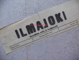 Ilmajoki  28.19.1948 , sanomalehden nimiotsikko leike / sanomalehtien ilmoituskeskus