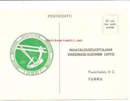 Maataloustuottajat 1960 - mainospostikortti kulkematon