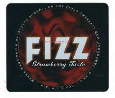 Fizz Starwberry Taste - siiderietiketti, viinaetiketti