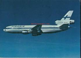 Finnair  DC - 10      - lentokonepostikortti  kulkenut