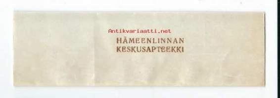 Tyhjä pulveripakkaus - Hämeenlinnan Keskusapteekki