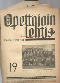 Opettajain Lehti 1944  Suomen kansakoulunopettajain liiton äänenkannattaja   3 kpl