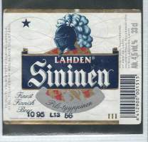 Lahden Sininen III olut -  olutetiketti