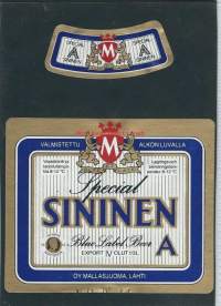 Special Sininen IV A olut -  olutetiketti