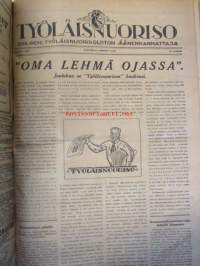 Työläisnuoriso 1928 nr 1-26 sidottu vuosikerta - Sosiaalidemokraattinen Työläisnuorisoliitto äänenkannattaja