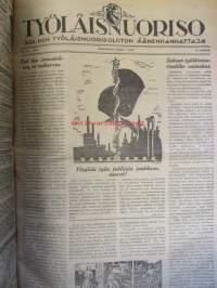 Työläisnuoriso 1928 nr 1-26 sidottu vuosikerta - Sosiaalidemokraattinen Työläisnuorisoliitto äänenkannattaja