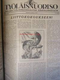 Työläisnuoriso 1928 nr 1-26 sidottu vuosikerta - Sosiaalidemokraattinen Työläisnuorisoliitto äänenkannattaja