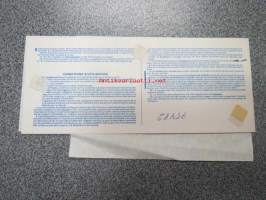 Valtionrautatiet CIV matkaliput 2 kpl Helsinki-Moskova-Helsinki 1989