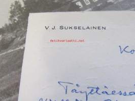 Varsinais-Suomi - Maan ja meren kauneutta ja liiteenä V. J. Sukselainen kirje + nimikirjoitus