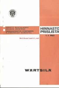 Rautalanka, pyöröteräs / hinnasto 1963