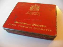 Super Virginia Cigarettes   - tyhjä tupakka-aski savukerasia peltiä  8x8x2 cm