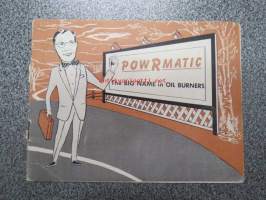 Powrmatic - The BIG NAME in oil burners -englanninkielinen myyntiesite, öljypoltin
