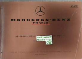 Mercedes-Benz  type OM 326 motor - engine spare parts list  Varaosakuvasto  1959