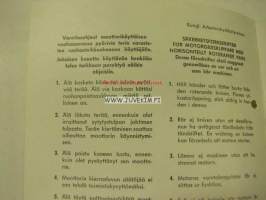 Oy Elmeta Ab ruohonleikkuri -hoito- ja käyttöohjeet