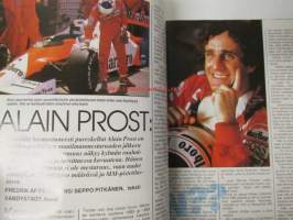 Vauhdin maailma 1987 nr 2, sis. mm. seur. artikkelit / kuvat / mainokset; mm. Formula 1 -87 mitä on tulossa ja mitä on menossa, Tunturiralli, Alain Prost aikamme