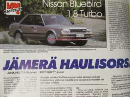 Vauhdin maailma 1987 nr 1, sis. mm. seur. artikkelit / kuvat / mainokset; mm. Ralli-MM Olympus, Pohjola ralli, Brands Hatchin rallicross, VM maistelee Ford Sierra