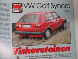 Vauhdin maailma 1987 nr 1, sis. mm. seur. artikkelit / kuvat / mainokset; mm. Ralli-MM Olympus, Pohjola ralli, Brands Hatchin rallicross, VM maistelee Ford Sierra