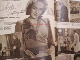 Elokuva-Aitta 1943 nr 7 sis. mm. seur. artikkelit / kuvat; Kansikuvassa Marlene Dietrich, Neljänteen polveen, Helena Kara, Kuka keksi elokuvan, Lizzi Waldmüller,