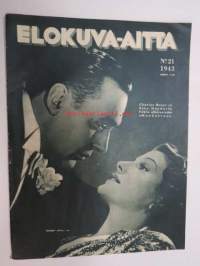 Elokuva-Aitta 1943 nr 21 sis. mm. seur. artikkelit / kuvat; Kansikuvassa Charles Boyer &amp; Rita Hayworth, VArjoja Kannaksella, Skandaali kylässä, Laila okimo,