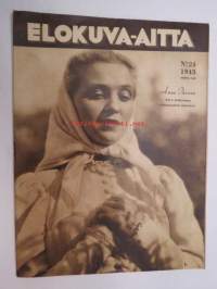 Elokuva-Aitta 1943 nr 24 sis. mm. seur. artikkelit / kuvat; Kansikuvassa Ansa Ikonen - Vaivaisukon morsian, Kirkastettu sydän, Naiset eivät ole enkeleitä, Helmut