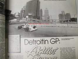Vauhdin maailma 1987 nr 8, sis. mm. seur. artikkelit / kuvat / mainokset; mm. Formula 1 Paul Ricard Ranska ja USA Detroit, Le Mans 24h, Jaguar Le Mansin historian